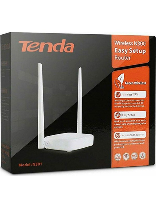 Tenda N301 Ασύρματο Router Wi‑Fi 4 με 3 Θύρες Ethernet Tenda N301 Ασύρματο Router Wi‑Fi 4 με 3 Θύρες Ethernet